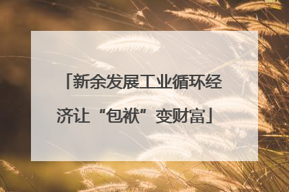 新余发展工业循环经济让“包袱”变财富