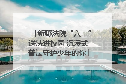 新野法院“六一”送法进校园 沉浸式普法守护少年的你