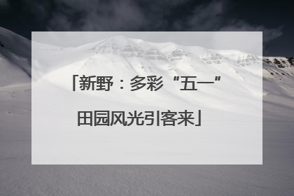 新野：多彩“五一” 田园风光引客来