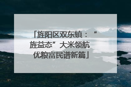 旌阳区双东镇：“旌益态”大米领航 优粮富民谱新篇