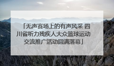 无声赛场上的有声风采 四川省听力残疾人大众篮球运动交流推广活动圆满落幕