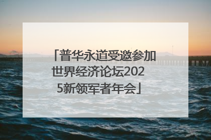 普华永道受邀参加世界经济论坛2025新领军者年会