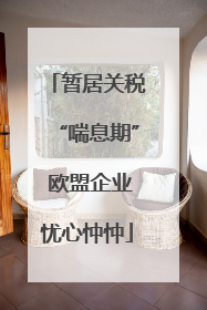 暂居关税“喘息期” 欧盟企业忧心忡忡