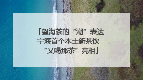 望海茶的“潮”表达 宁海首个本土新茶饮“又喝那茶”亮相