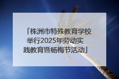 株洲市特殊教育学校举行2025年劳动实践教育暨杨梅节活动