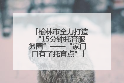 榆林市全力打造“15分钟托育服务圈”——“家门口有了托育点”
