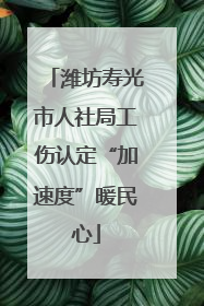 潍坊寿光市人社局工伤认定“加速度”暖民心