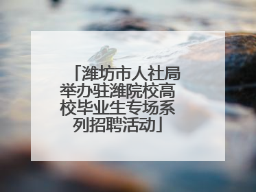 潍坊市人社局举办驻潍院校高校毕业生专场系列招聘活动