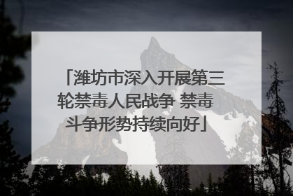 潍坊市深入开展第三轮禁毒人民战争 禁毒斗争形势持续向好