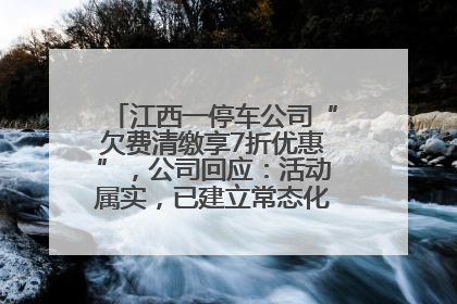 江西一停车公司“欠费清缴享7折优惠”，公司回应：活动属实，已建立常态化诉讼追缴机制