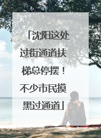 沈阳这处过街通道扶梯总停摆！不少市民摸黑过通道