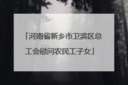 河南省新乡市卫滨区总工会慰问农民工子女