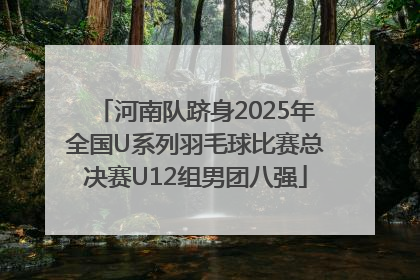 河南队跻身2025年全国U系列羽毛球比赛总决赛U12组男团八强
