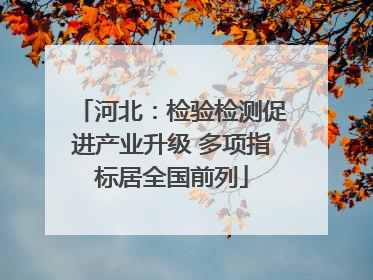 河北：检验检测促进产业升级 多项指标居全国前列