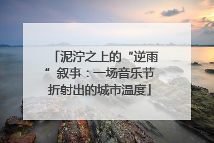泥泞之上的“逆雨”叙事：一场音乐节折射出的城市温度