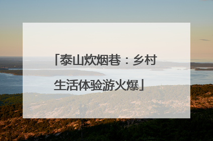 泰山炊烟巷：乡村生活体验游火爆