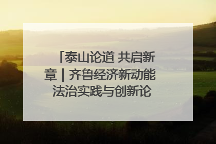 泰山论道 共启新章｜齐鲁经济新动能 法治实践与创新论坛成功举办
