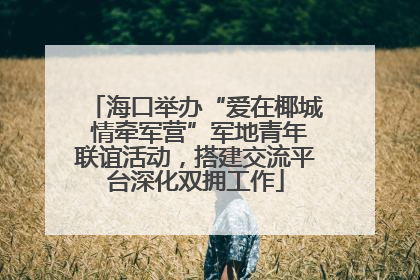 海口举办“爱在椰城 情牵军营”军地青年联谊活动，搭建交流平台深化双拥工作