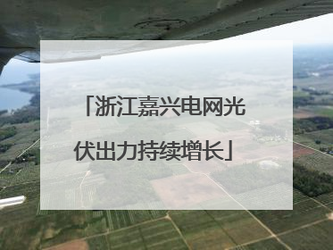 浙江嘉兴电网光伏出力持续增长