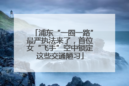 浦东“一圈一路”最严执法来了，首位女“飞手”空中锁定这些交通陋习