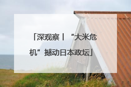 深观察丨“大米危机”撼动日本政坛
