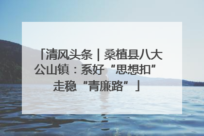 清风头条|桑植县八大公山镇:系好“思想扣” 走稳“青廉路”