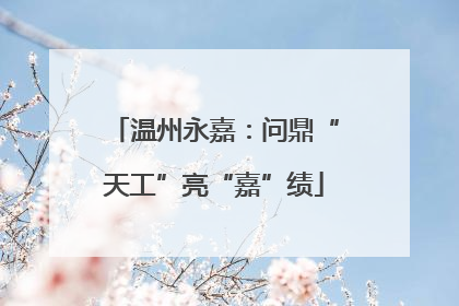 温州永嘉：问鼎“天工”亮“嘉”绩