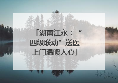 湖南江永：“四级联动”送医上门温暖人心
