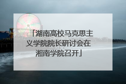 湖南高校马克思主义学院院长研讨会在湘南学院召开