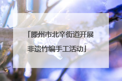滕州市北辛街道开展非遗竹编手工活动