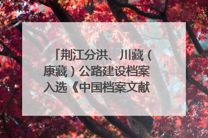 荆江分洪、川藏（康藏）公路建设档案入选《中国档案文献遗产名录》