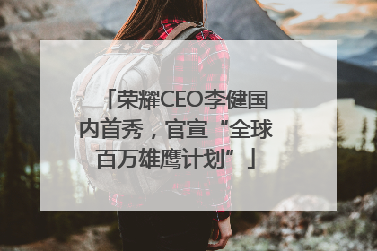 荣耀CEO李健国内首秀，官宣“全球百万雄鹰计划”