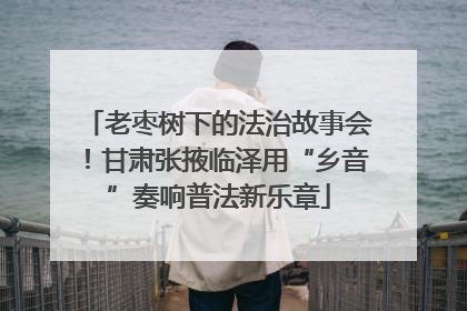 老枣树下的法治故事会！甘肃张掖临泽用“乡音”奏响普法新乐章