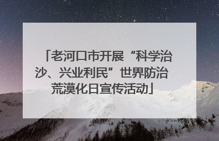 老河口市开展“科学治沙、兴业利民”世界防治荒漠化日宣传活动