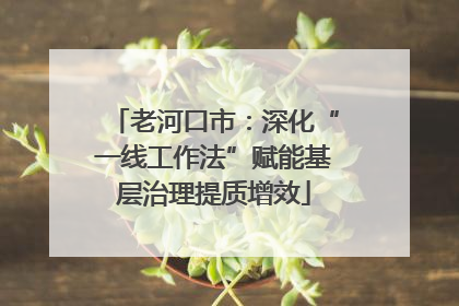 老河口市：深化“一线工作法”赋能基层治理提质增效