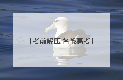 考前解压 备战高考
