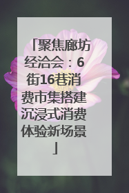 聚焦廊坊经洽会：6街16巷消费市集搭建沉浸式消费体验新场景