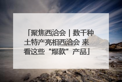聚焦西洽会｜数千种土特产亮相西洽会 来看这些“爆款”产品