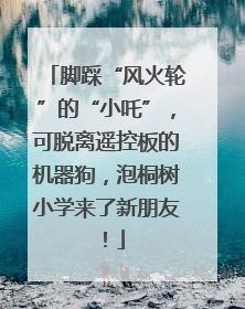 脚踩“风火轮”的“小吒”，可脱离遥控板的机器狗，泡桐树小学来了新朋友！