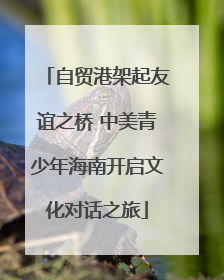 自贸港架起友谊之桥 中美青少年海南开启文化对话之旅