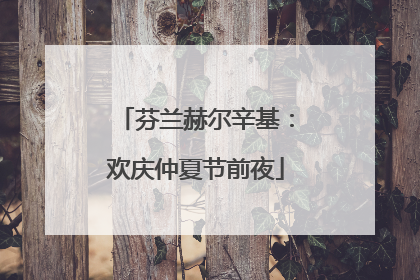 芬兰赫尔辛基：欢庆仲夏节前夜