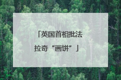 英国首相批法拉奇“画饼”
