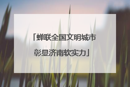 蝉联全国文明城市 彰显济南软实力