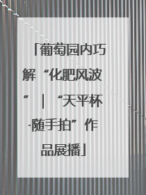 葡萄园内巧解“化肥风波”｜“天平杯·随手拍”作品展播