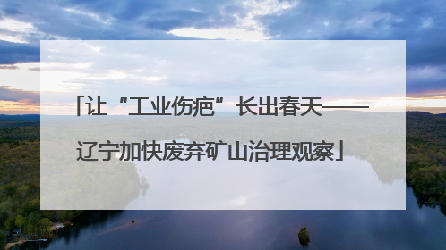 让“工业伤疤”长出春天——辽宁加快废弃矿山治理观察
