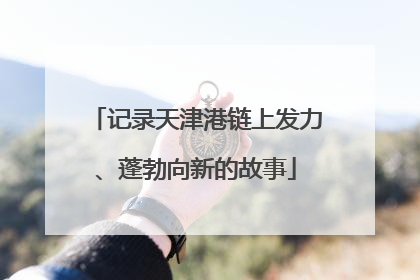 记录天津港链上发力、蓬勃向新的故事