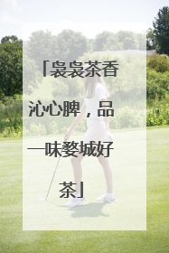 袅袅茶香沁心脾，品一味婺城好茶