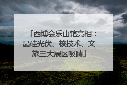 西博会乐山馆亮相：晶硅光伏、核技术、文旅三大展区吸睛