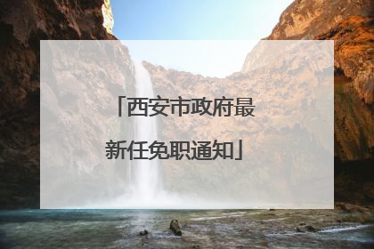 西安市政府最新任免职通知