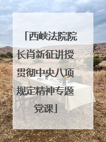 西峡法院院长肖新征讲授贯彻中央八项规定精神专题党课